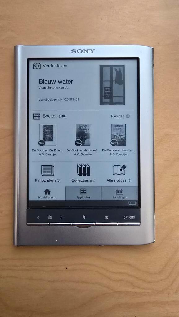 Sony E-reader PRS 650, Computers en Software, E-readers, Gebruikt, 6 inch of minder, 4 GB of minder, Touchscreen, Audio, Uitbreidbaar geheugen