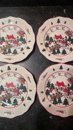 4x ontbijtbord Mason’s Christmas Village, Ophalen, Zo goed als nieuw