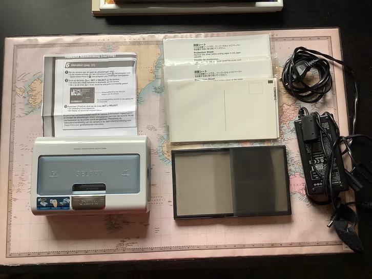 Canon compact photo printer Selphy CP400 met toebehoren, Computers en Software, Pocketprinters, Zo goed als nieuw, Ophalen of Verzenden