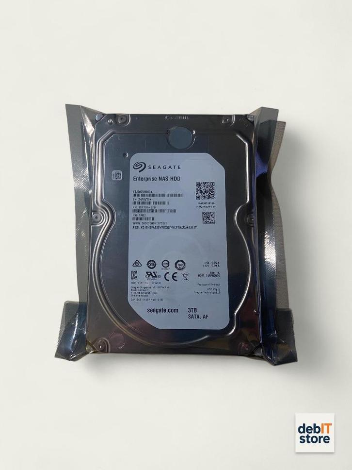 Seagate 3tb Enterprise NAS HDD - Nieuw, Computers en Software, Harde schijven, Nieuw, Desktop, HDD, SATA, Ophalen of Verzenden