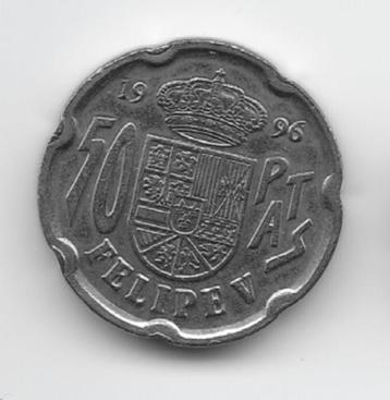 Spanje 50 pesetas 1996 "Felipe V"  KM# 963 beschikbaar voor biedingen