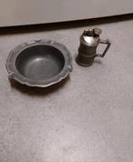 Gemerkt oude retro Tinnen rookset  tafelaansteker  asbak
Moo, Ophalen of Verzenden, Gebruikt, Asbak