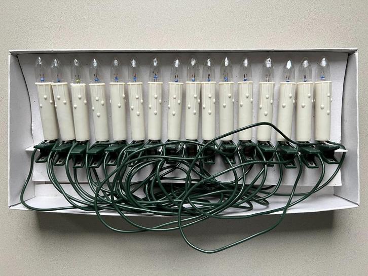 Kerstverlichting klassiek 16 kaarslampjes warme uitstraling, Diversen, Kerst, Zo goed als nieuw, Ophalen