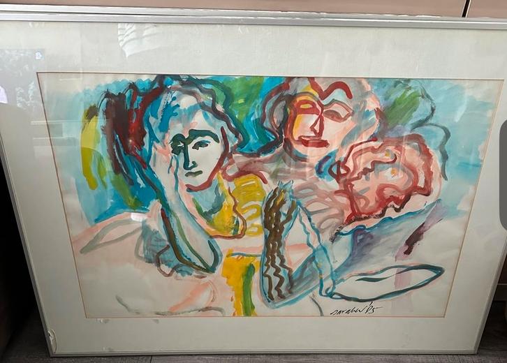 3 Gesigneerde Schilderijen uit Collectie, Antiek en Kunst, Kunst | Schilderijen | Abstract, Ophalen of Verzenden