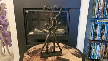 Metalen Beeld Liefdeskoppel Met Hart! NIEUW! beschikbaar voor biedingen