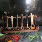 Houten pijpenrek met pijpen., Ophalen of Verzenden, Gebruikt, (Water)pijp