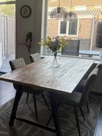 Eettafel van olijf hout 200x100, Huis en Inrichting, Ophalen, Gebruikt, 100 tot 150 cm, 200 cm of meer