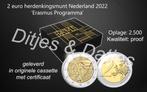 Nederland 2 euro 2022 Erasmus Programma Proof KNM, Postzegels en Munten, Munten | Europa | Euromunten, Ophalen of Verzenden, Overige landen