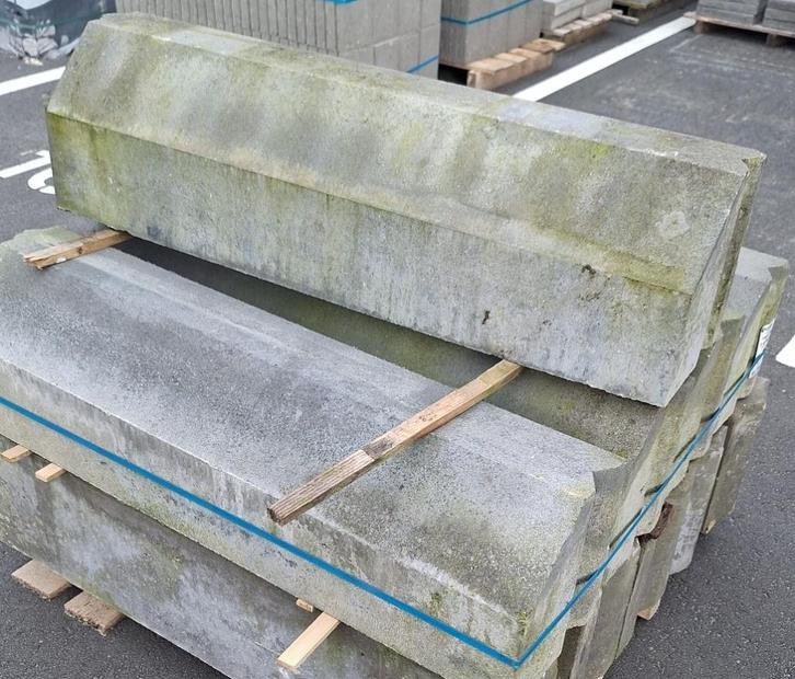 Restpartij opsluitbanden 11,5/22,5x25 grijs komo, 5 Stuks, Tuin en Terras, Bielzen en Borders, Border, Beton, Minder dan 25 cm