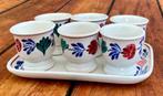 Antieke Boerenbonte eierdopjes set, Antiek en Kunst, Ophalen of Verzenden
