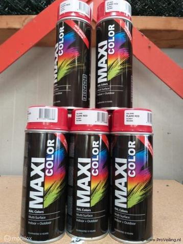 Online Veiling: Maxicolor - RAL 3000 vuurrood spuitlak - ... beschikbaar voor biedingen