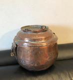 Antieke koperen pot met deksel – 19e eeuw, Antiek en Kunst, Ophalen of Verzenden, Koper