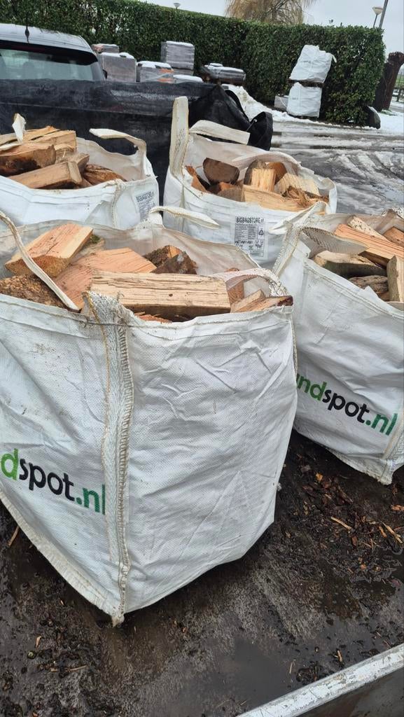 🔥BIGBAG-JES DROOG EN GEKLOOFD HAARDHOUT €35,-, Minder dan 3 m³, Ophalen of Verzenden