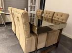 Eettafel met 6 stoelen, Ophalen, 100 tot 150 cm, Zo goed als nieuw, Vijf personen of meer