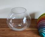 Mooie glazen vaas/ windlicht van dik glas, Ophalen, Zo goed als nieuw, Glas, Minder dan 50 cm