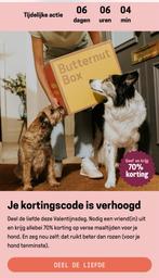Kortingscode butternut 70%, Dieren en Toebehoren, Ophalen of Verzenden, Hond