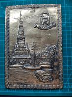 Latoen Koperen plaat Alkmaar de Waagtoren., Antiek en Kunst, Ophalen of Verzenden, Koper