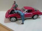 1:18 Checr Corvette stingray coupe rood, Ophalen, Zo goed als nieuw, ERTL