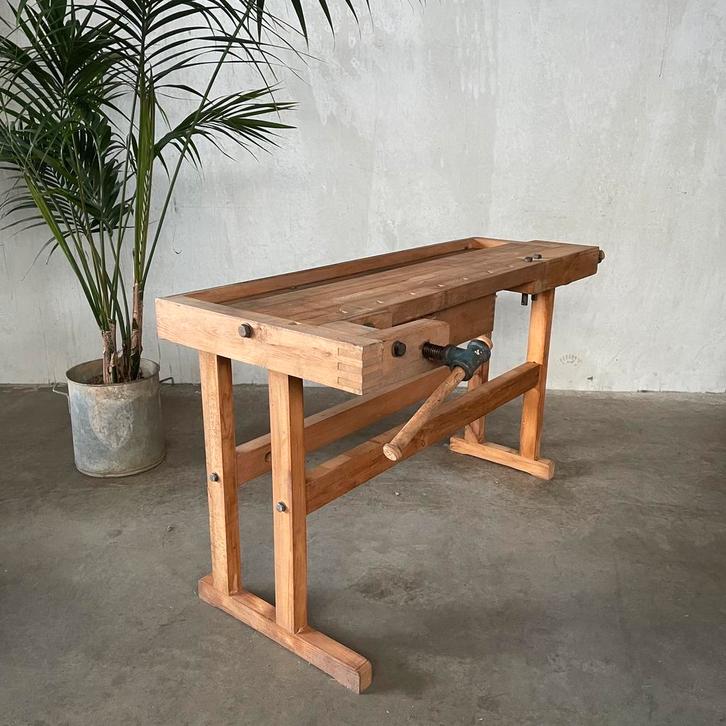 Timmermanswerkbank, oude werkbank, werkbankje, dressoir, Antiek en Kunst, Curiosa en Brocante, Ophalen