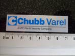 sticker Chubb Varel a utc fire & security company logo, Verzenden, Zo goed als nieuw, Bedrijf of Vereniging
