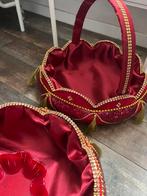 Kina sepeti/tepsi 6 stuks Bordeaux, Hobby en Vrije tijd, Ophalen of Verzenden, Gebruikt, Feestartikel, Geboorte of Huwelijk