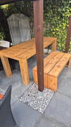 Tuintafel, Tuin en Terras, Ophalen, Gebruikt, Rechthoekig, Hout