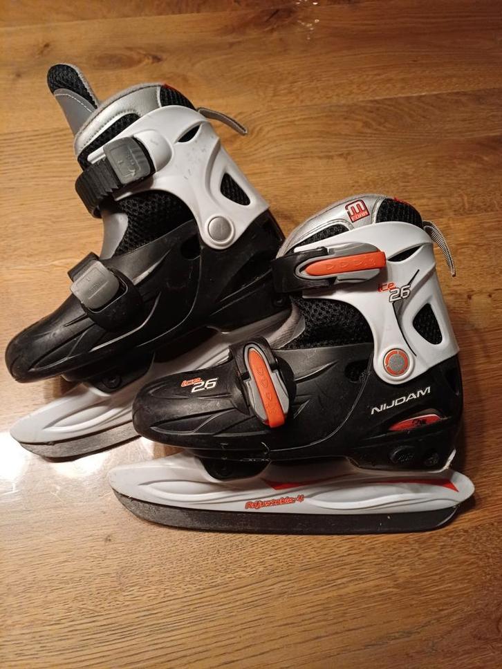 Nijdam verstelbare schaatsen maat 30-33, Sport en Fitness, Schaatsen, Gebruikt, IJshockeyschaatsen, Nijdam, Ophalen of Verzenden