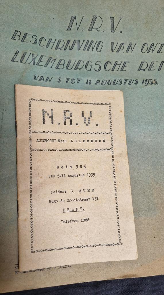 Persoonlijk vakantie verslag NRV reis 1935 + deelnemerslijst, Boeken, Reisverhalen, Gelezen, Benelux, Ophalen of Verzenden