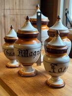 Set van 5 oude apothekerspotten, Antiek en Kunst, Ophalen of Verzenden