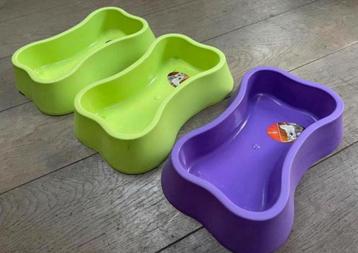 3 x honden voeder drink bakken 1400 ml beschikbaar voor biedingen