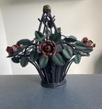 bijzondere decoratieve rozenmand gietijzer, Overige materialen, Mand, Ophalen of Verzenden, Zo goed als nieuw