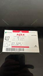 Voetbal kaartje Ajax   Willem II voor de verzamelaar, Overige typen, Gebruikt, Ophalen of Verzenden, Ajax