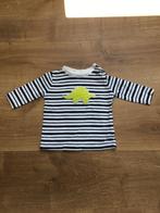 Longsleeve blauw gestreept dino maat 50, Kinderen en Baby's, Babykleding | Maat 50, Shirtje of Longsleeve, Gebruikt, Ophalen of Verzenden