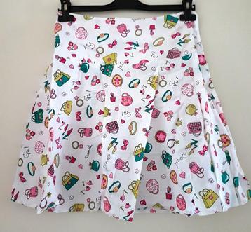 *SALE* Rok wit print maat 128/134 *NIEUW* (0776) a beschikbaar voor biedingen