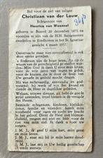 Christiaan van der Louw 1871-1957 Boxtel, Verzamelen, Bidprentjes en Rouwkaarten, Ophalen of Verzenden, Bidprentje