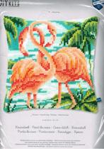 Cado vervaco borduurpakket kussen flamingo's, Ophalen of Verzenden, Nieuw, Handborduren, Borduurpakket