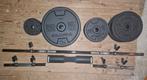 Dumbbell- en halterset krachttraining 93 kg, Ophalen, Gebruikt, Halterset