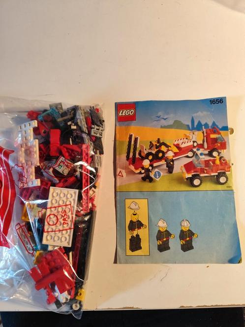 LEGO 1656 Brandweerwagen met Aanhanger – Compleet met boekje, Kinderen en Baby's, Speelgoed | Duplo en Lego, Gebruikt, Ophalen of Verzenden