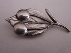 Vintage j60 design broche verzilverd tin, handgemaakt., Overige materialen, 4 tot 7 cm, Ophalen of Verzenden, Zo goed als nieuw