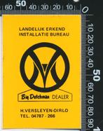 Sticker: Versleyen Oirlo - Big Dutchman Dealer, Ophalen of Verzenden, Zo goed als nieuw, Bedrijf of Vereniging