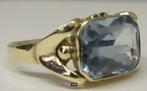 Art Nouveau ring, 1915, goud, Aquamarijn, Verzenden, Goud, Ring, Met edelsteen