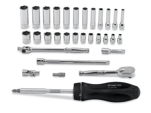 Snap-On 1/4" Ratel Doppenset - Mint Conditie, Auto diversen, Autogereedschap, Zo goed als nieuw, Ophalen