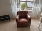 Vintage Leren Fauteuil, Ophalen, Gebruikt, Minder dan 75 cm, Leer