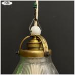 Vintage glazen hanglampje Lamp Messing fitting, Vintage, Ophalen of Verzenden, Nb, Nb