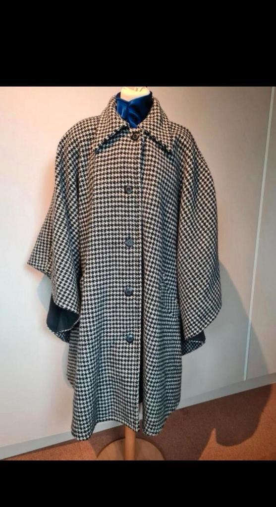 Vintage Tweed Jas/Cape - Uniek & Tijdloos!, Kleding | Heren, Jassen | Zomer, Zo goed als nieuw, Overige maten, Zwart, Verzenden