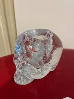 Kosta Boda Glazen Schedel Kandelaar, Huis en Inrichting, Woonaccessoires | Kandelaars en Kaarsen, Overige materialen, Wit, Ophalen of Verzenden