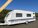 HOBBY 560 KMFE EASY VAST BED, STAPELBED AIRCO, TENT 14995,, Caravans en Kamperen, Schokbreker, Vast bed, Rondzit, Hobby