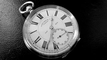 GROOT/ZWAAR zakhorloge zilveren chronometer Swiss circa 1880 beschikbaar voor biedingen