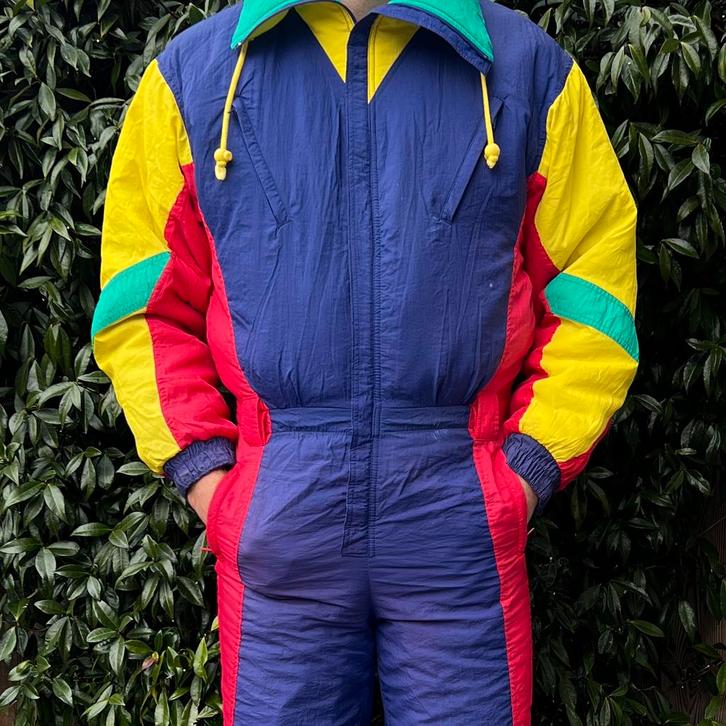 Vintage Retro Skipak (M), Kleding | Heren, Wintersportkleding, Gedragen, Pak, Maat 48/50 (M), Ophalen of Verzenden