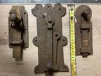 3 oud grendels, schuifsloten, Antiek en Kunst, Ophalen of Verzenden